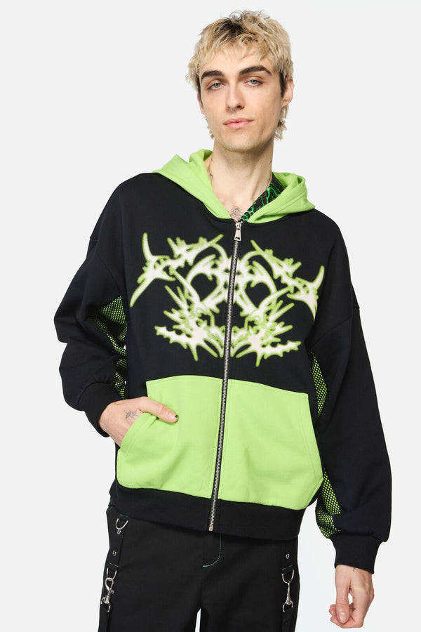 Black Friday - ShockToTheSystem ZipperHoodie - green-black