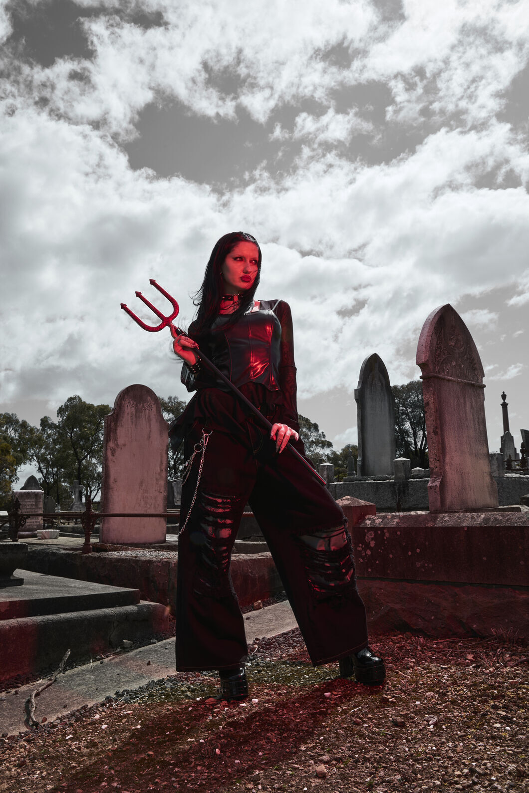 Black Friday - Rodent Grunge Cargo Jean - black