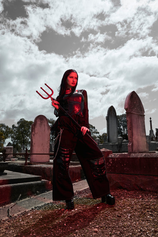 Black Friday - Rodent Grunge Cargo Jean - black