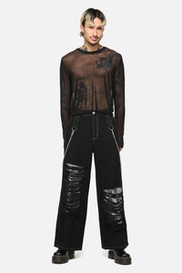 Black Friday - Rodent Grunge Cargo Jean - black