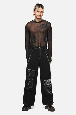 Black Friday - Rodent Grunge Cargo Jean - black