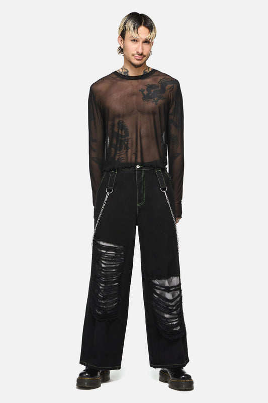 Black Friday - Rodent Grunge Cargo Jean - black