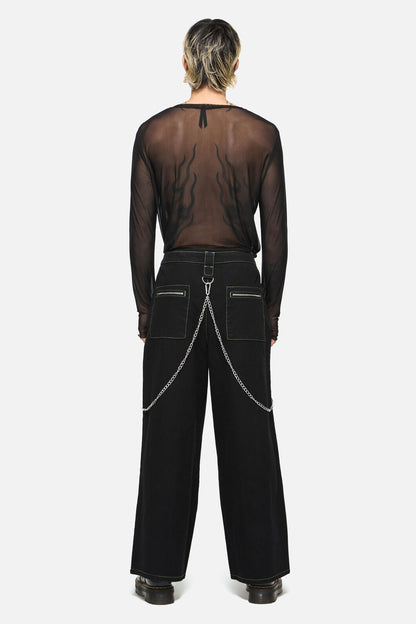 Black Friday - Rodent Grunge Cargo Jean - black