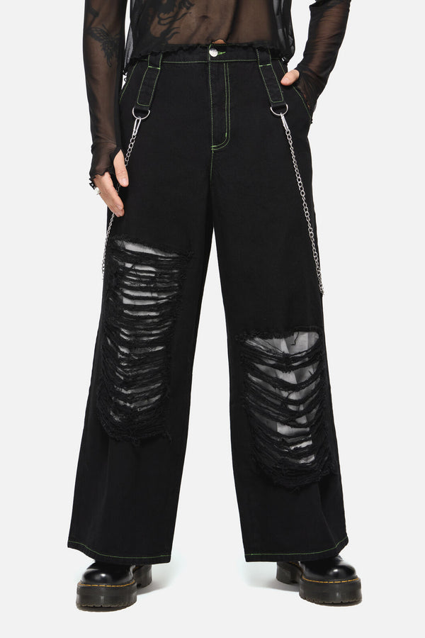 Black Friday - Rodent Grunge Cargo Jean - black