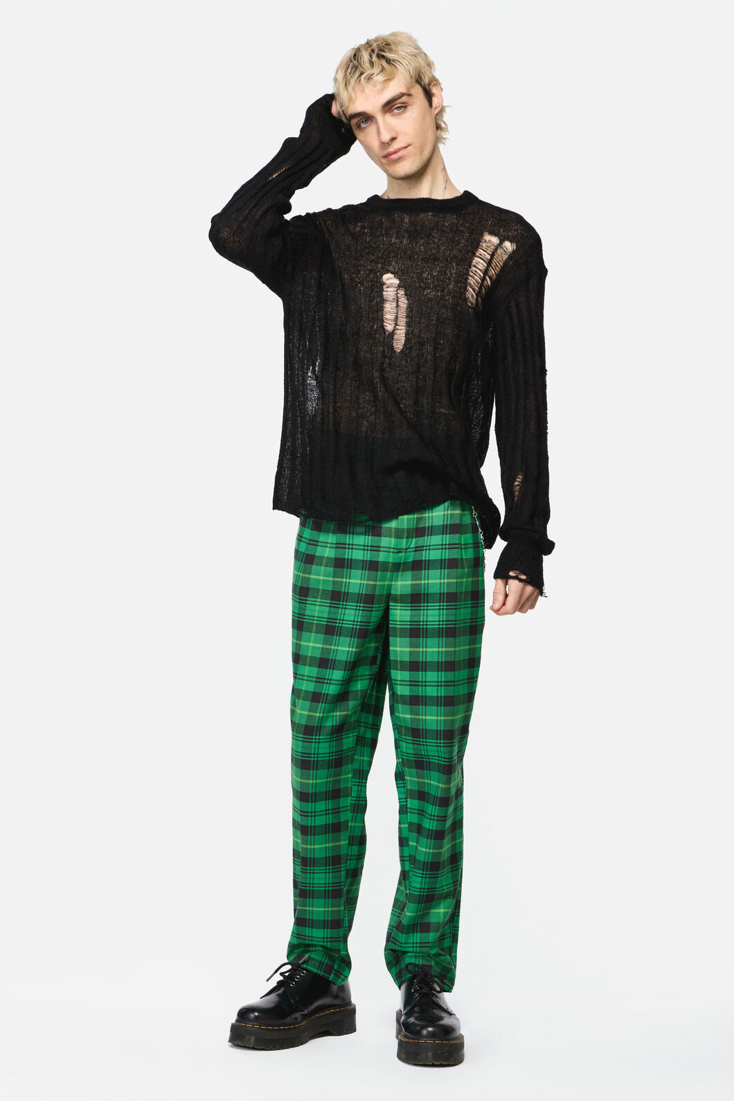 Black Friday - Shock Distressed Knit Jumper - black