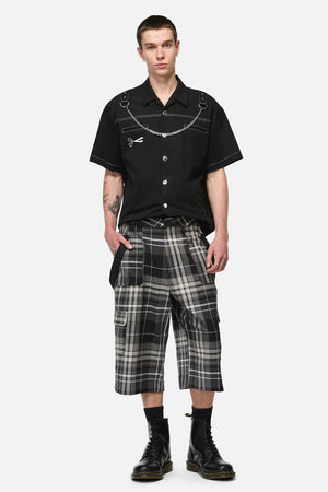 Black Friday - Lovett Tartan Cargo Short - grey