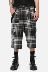 Black Friday - Lovett Tartan Cargo Short - grey