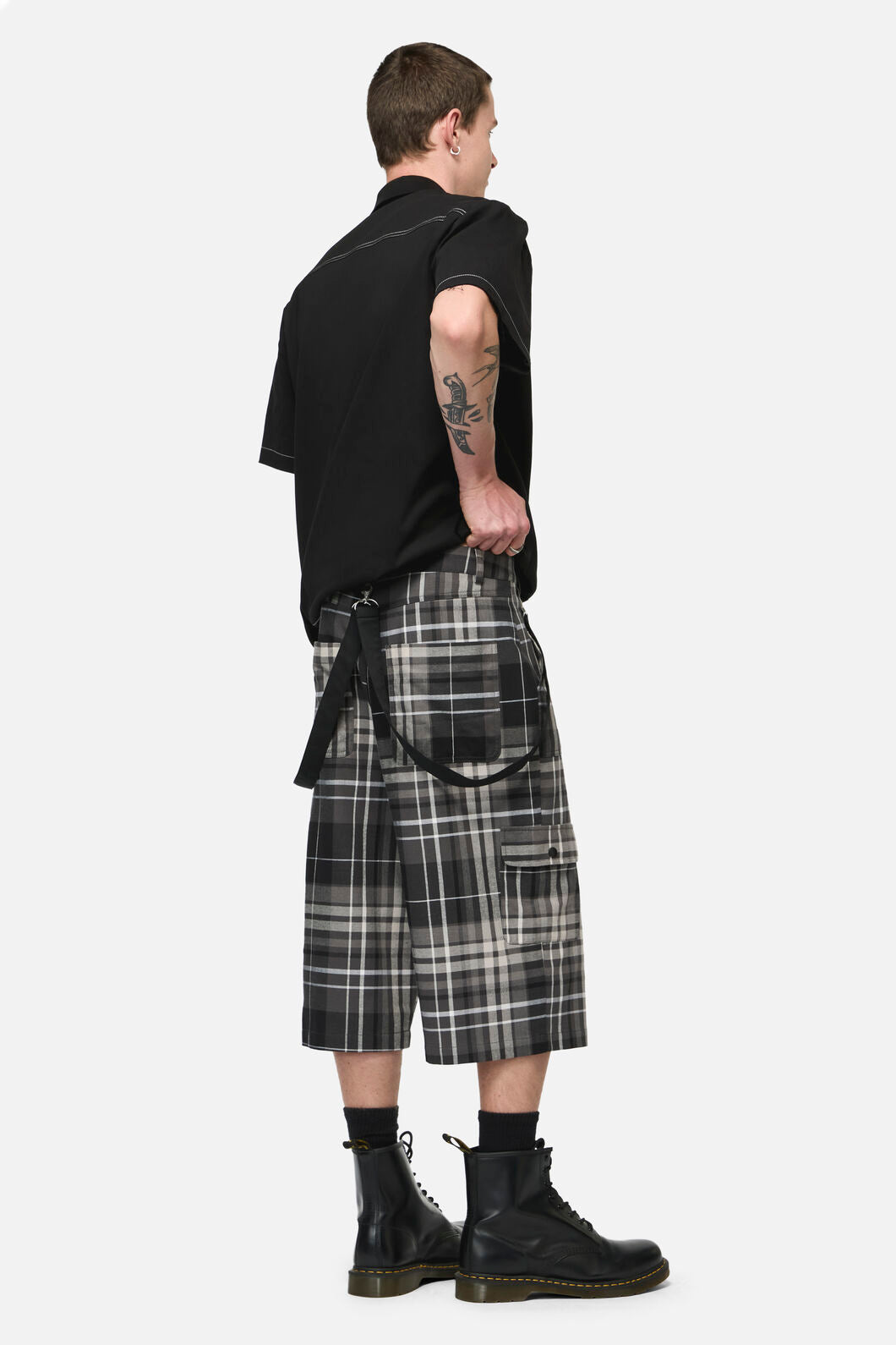 Black Friday - Lovett Tartan Cargo Short - grey