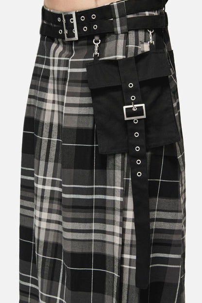 Black Friday - Lovett Tartan Grunge Kilt - grey