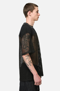 Black Friday - Oversize Mesh Panel Top - black