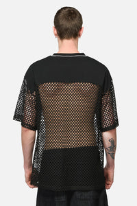 Black Friday - Oversize Mesh Panel Top - black