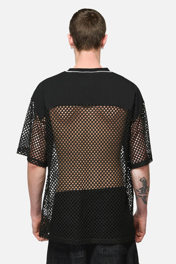 Black Friday - Oversize Mesh Panel Top - black