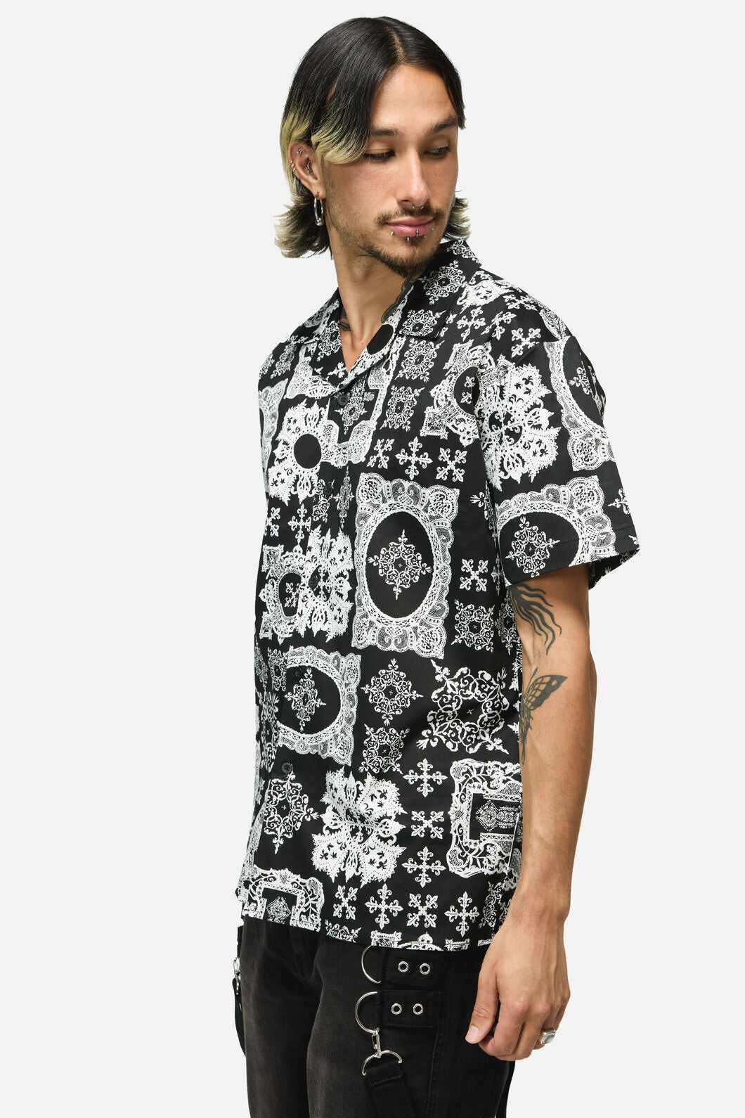 Black Friday - Crossed Oversized SS Shirt - black-white