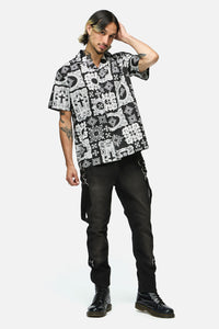 Black Friday - Crossed Oversized SS Shirt - black-white