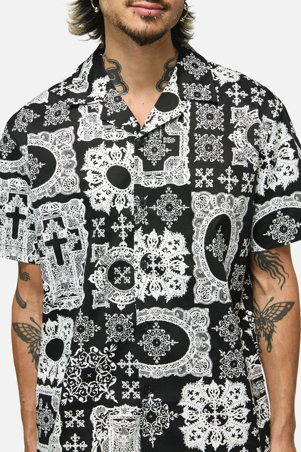 Black Friday - Crossed Oversized SS Shirt - black-white