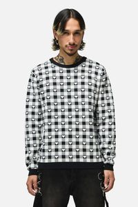 Black Friday - Glass Heart Knit - black-white