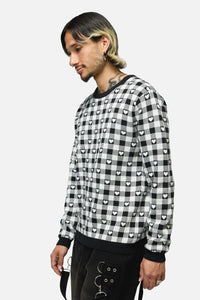 Black Friday - Glass Heart Knit - black-white