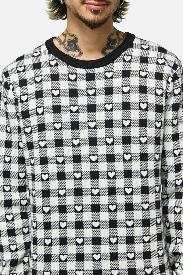 Black Friday - Glass Heart Knit - black-white