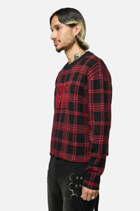 Black Friday - Suffer Tartan Knit Jumper - black-red