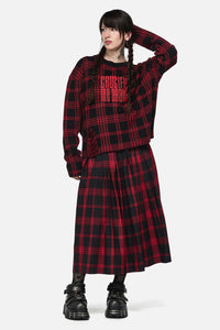 Black Friday - Suffer Tartan Knit Jumper - black-red