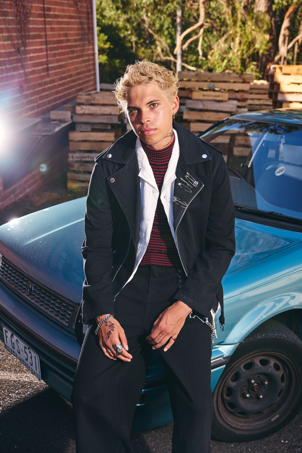 Black Friday - Midnight Denim Biker Jacket - black