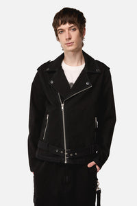 Black Friday - Midnight Denim Biker Jacket - black