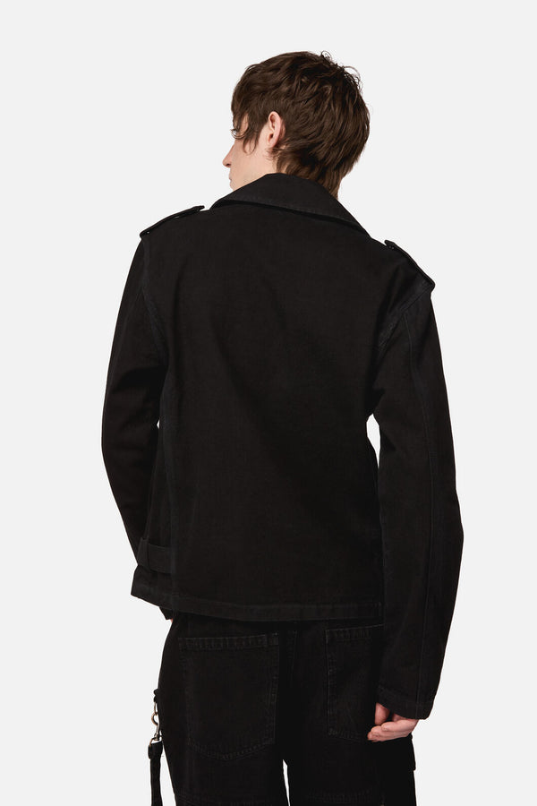 Black Friday - Midnight Denim Biker Jacket - black