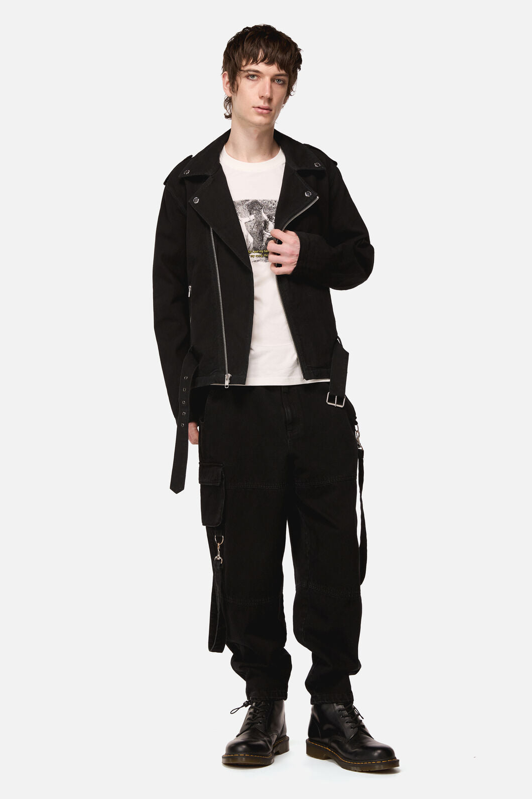 Black Friday - Midnight Denim Biker Jacket - black