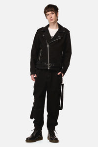Black Friday - Midnight Denim Biker Jacket - black