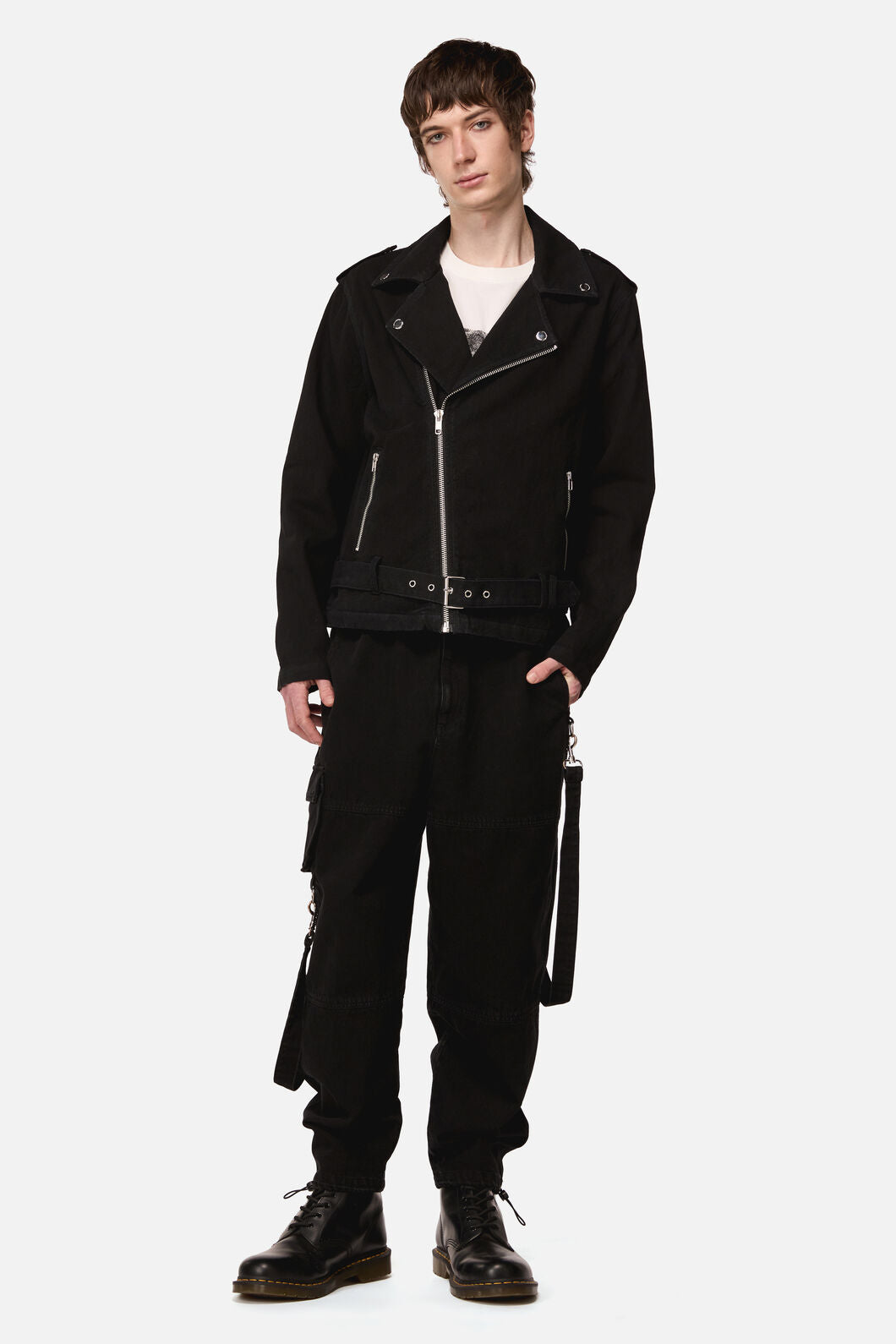 Black Friday - Midnight Denim Biker Jacket - black