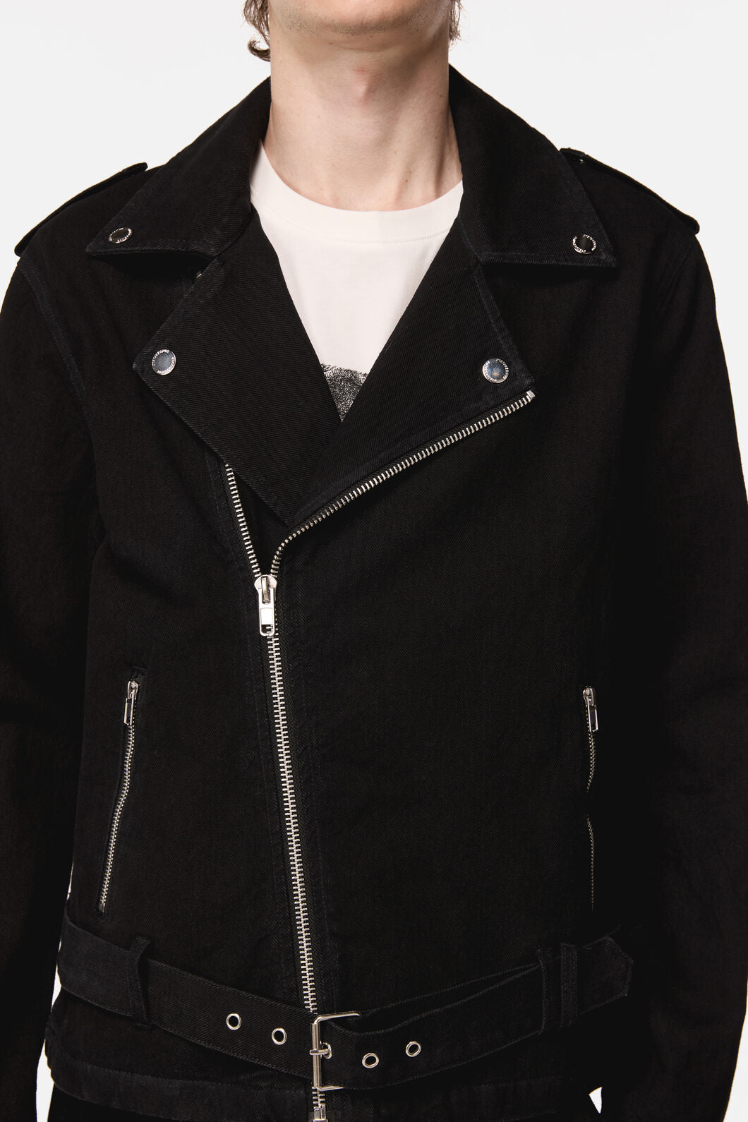 Black Friday - Midnight Denim Biker Jacket - black