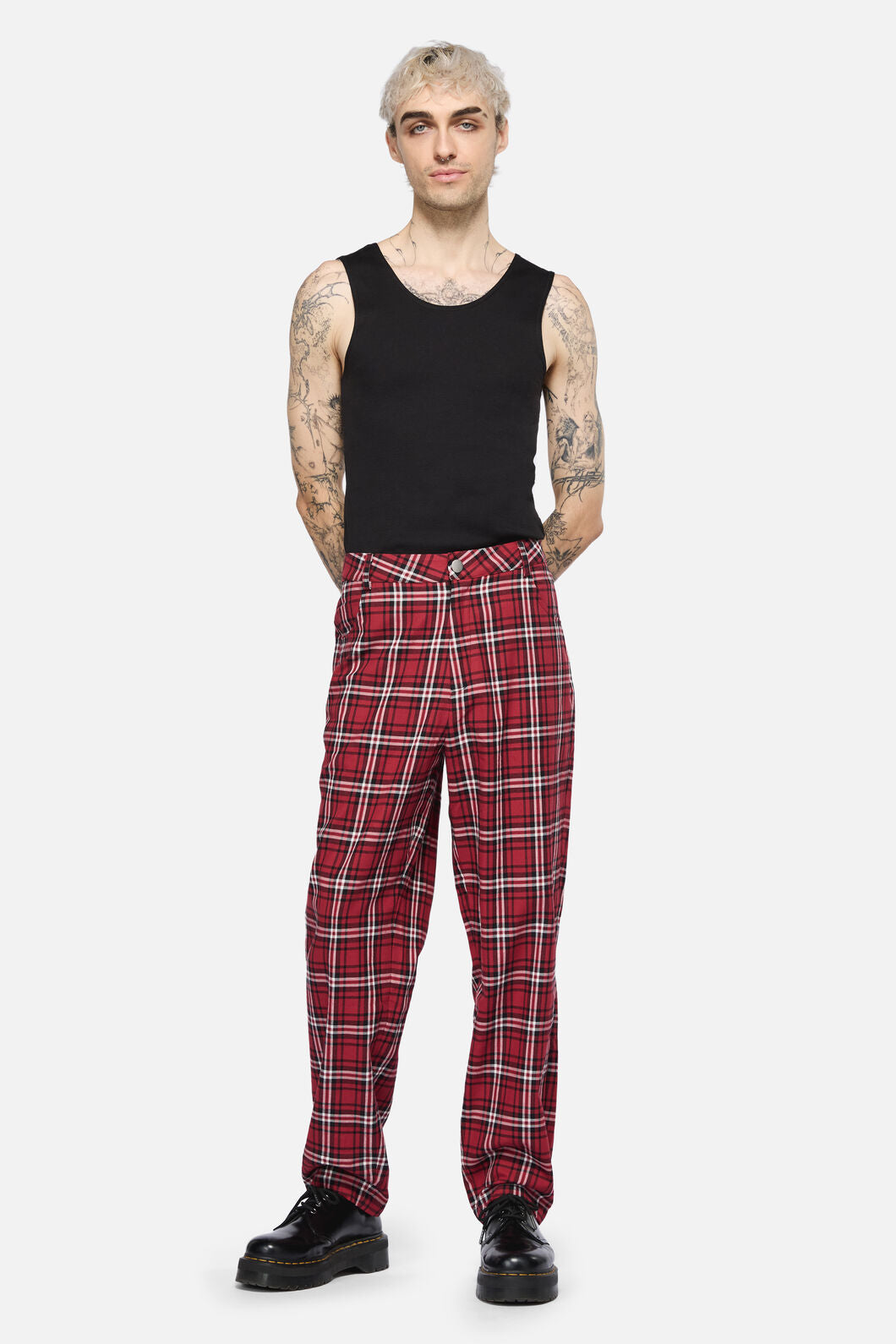 Black Friday - Louve Tartan Pant - red