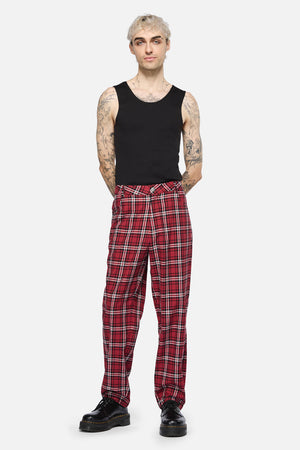Black Friday - Louve Tartan Pant - red