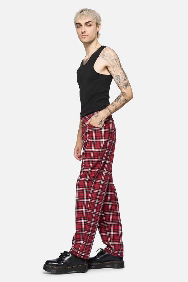 Black Friday - Louve Tartan Pant - red