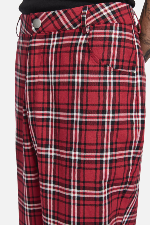 Black Friday - Louve Tartan Pant - red