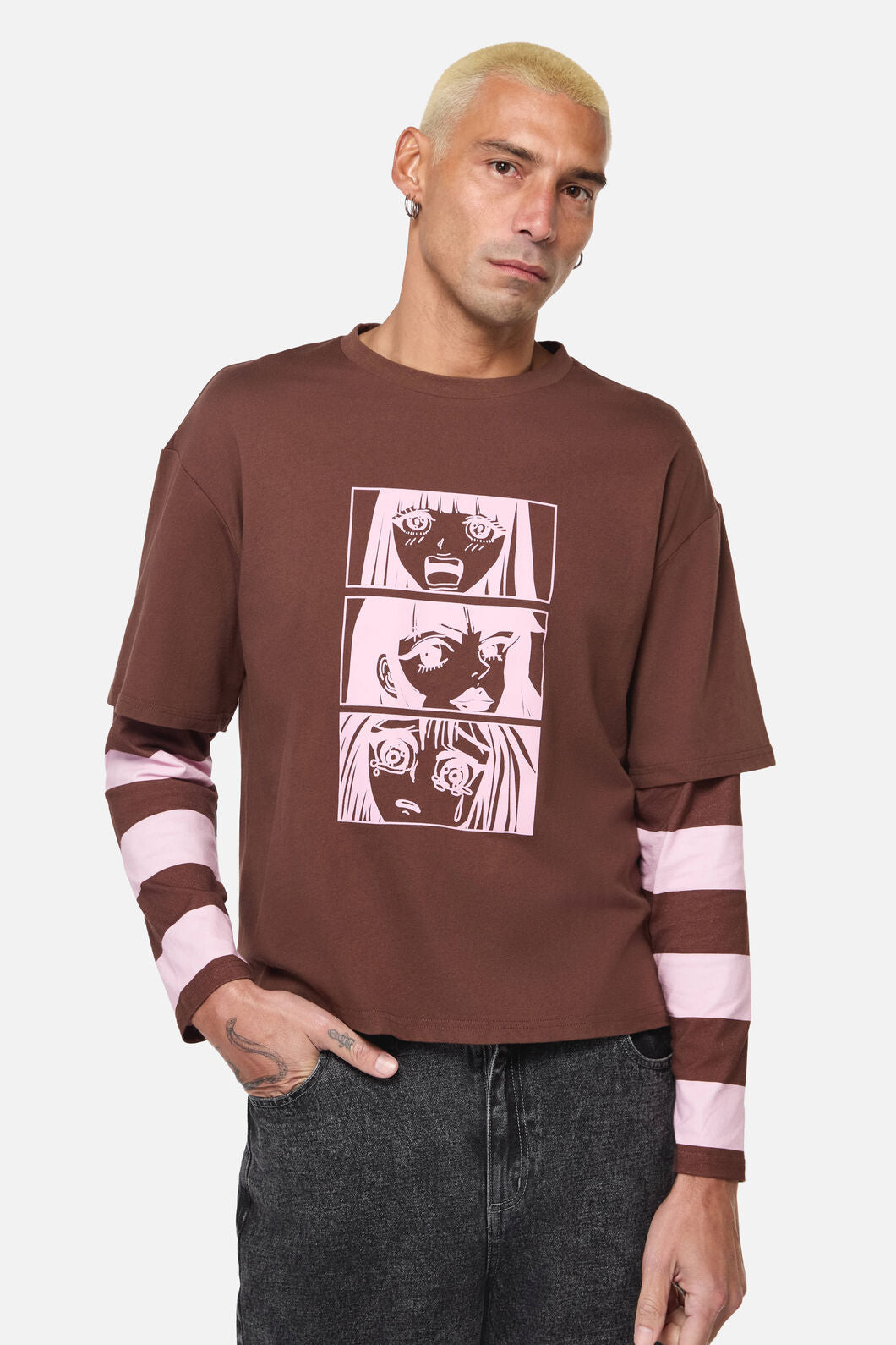 Black Friday - Increasing Silence LS Top - pink-brown