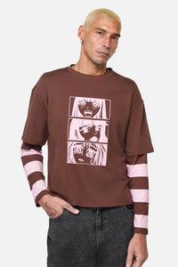 Black Friday - Increasing Silence LS Top - pink-brown