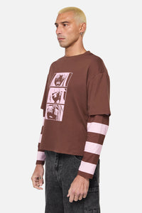 Black Friday - Increasing Silence LS Top - pink-brown