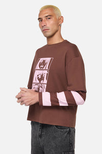 Black Friday - Increasing Silence LS Top - pink-brown