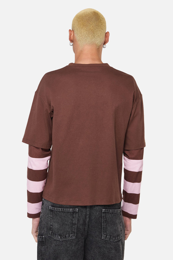 Black Friday - Increasing Silence LS Top - pink-brown