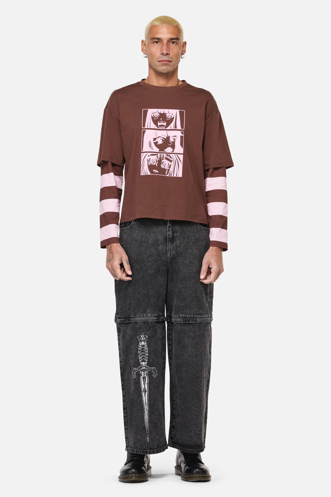 Black Friday - Increasing Silence LS Top - pink-brown
