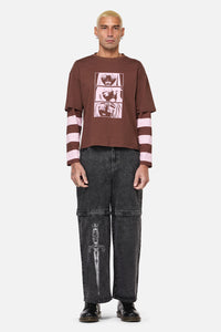 Black Friday - Increasing Silence LS Top - pink-brown
