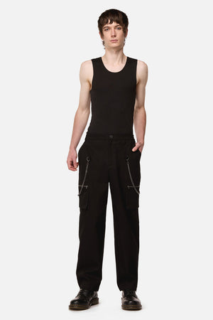 Black Friday - Your Grace Goth Zip Pant - black