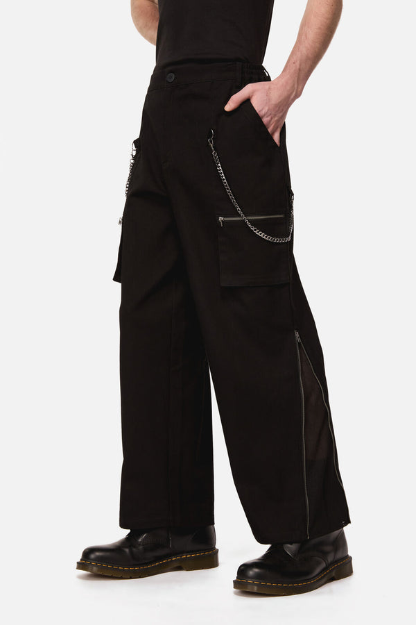 Black Friday - Your Grace Goth Zip Pant - black