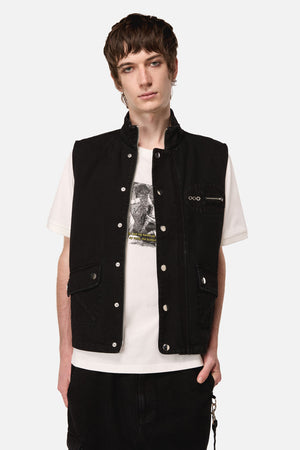 Black Friday - Midnight Goth Grunge Vest - black