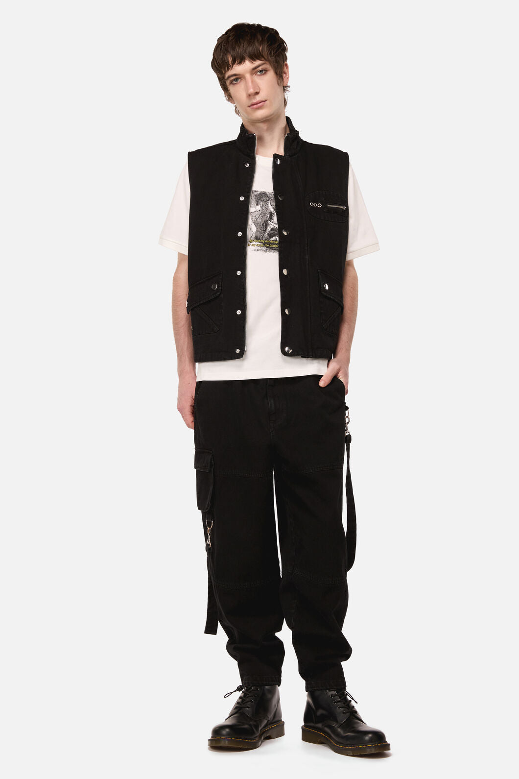 Black Friday - Midnight Goth Grunge Vest - black