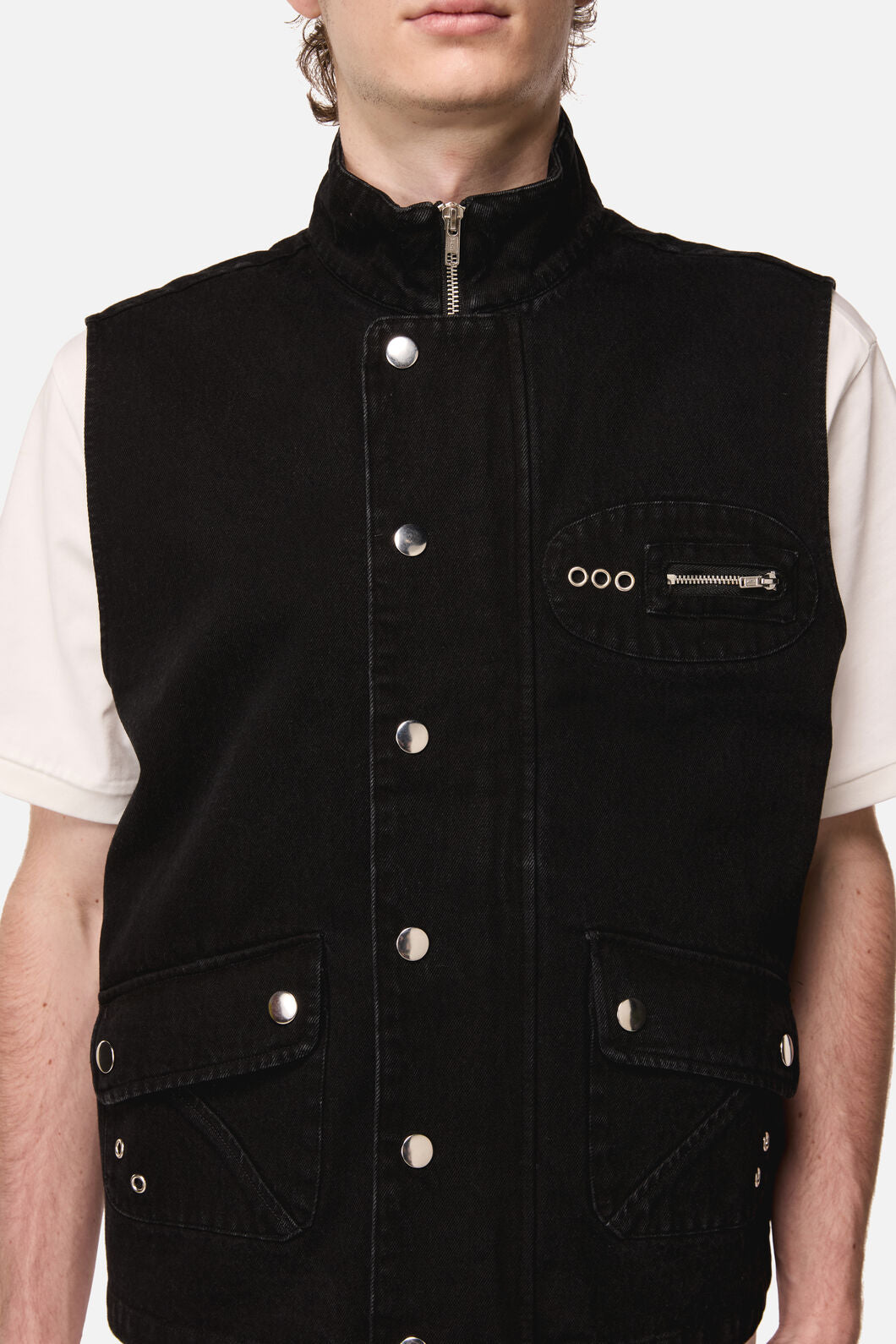 Black Friday - Midnight Goth Grunge Vest - black