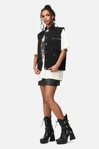 Black Friday - Midnight Goth Grunge Vest - black
