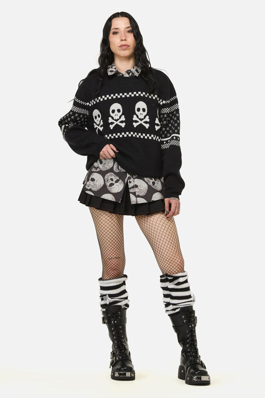 Black Friday - Bonez Goth Knit - black