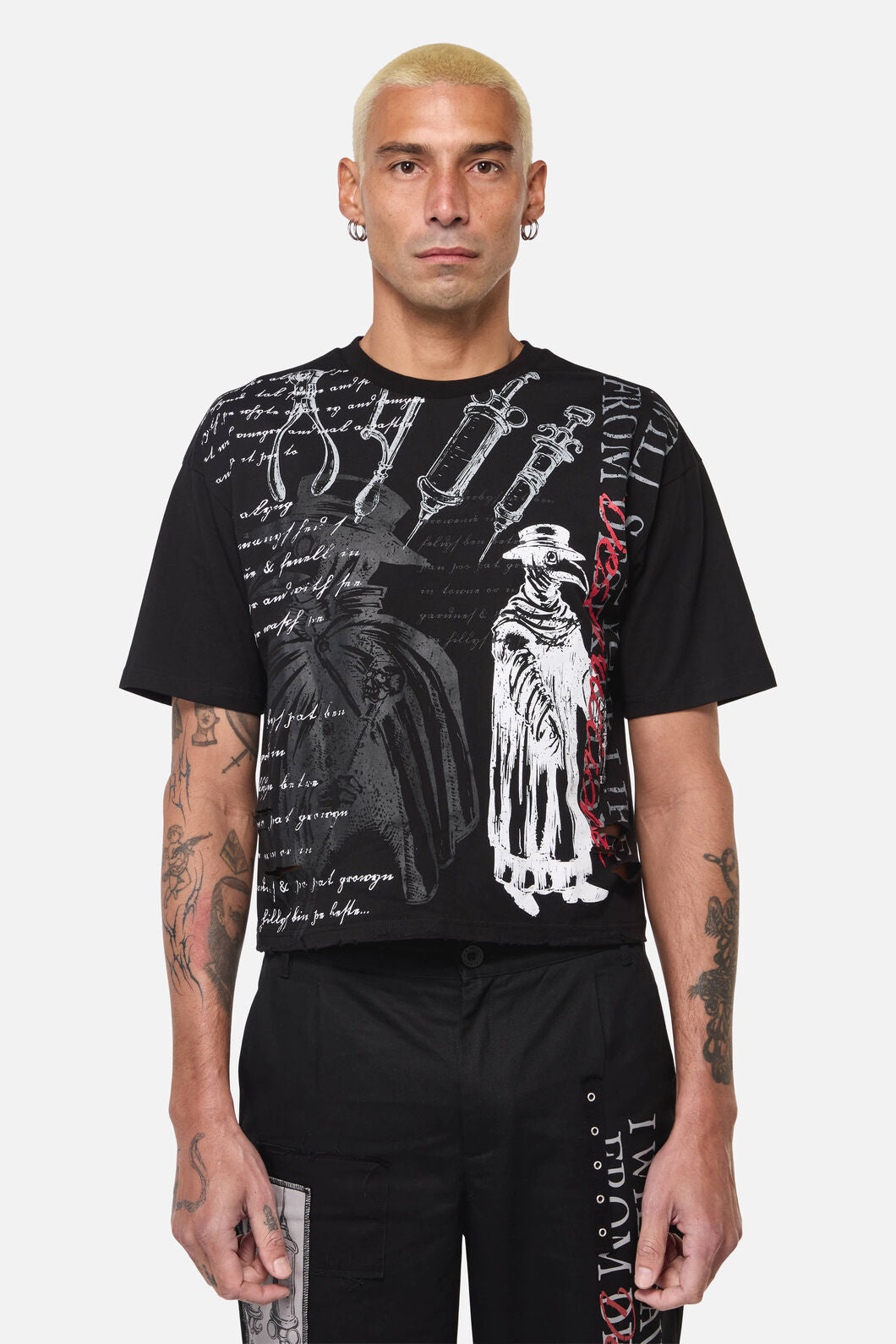 Black Friday - Plague Doctor Distressed Tee - black